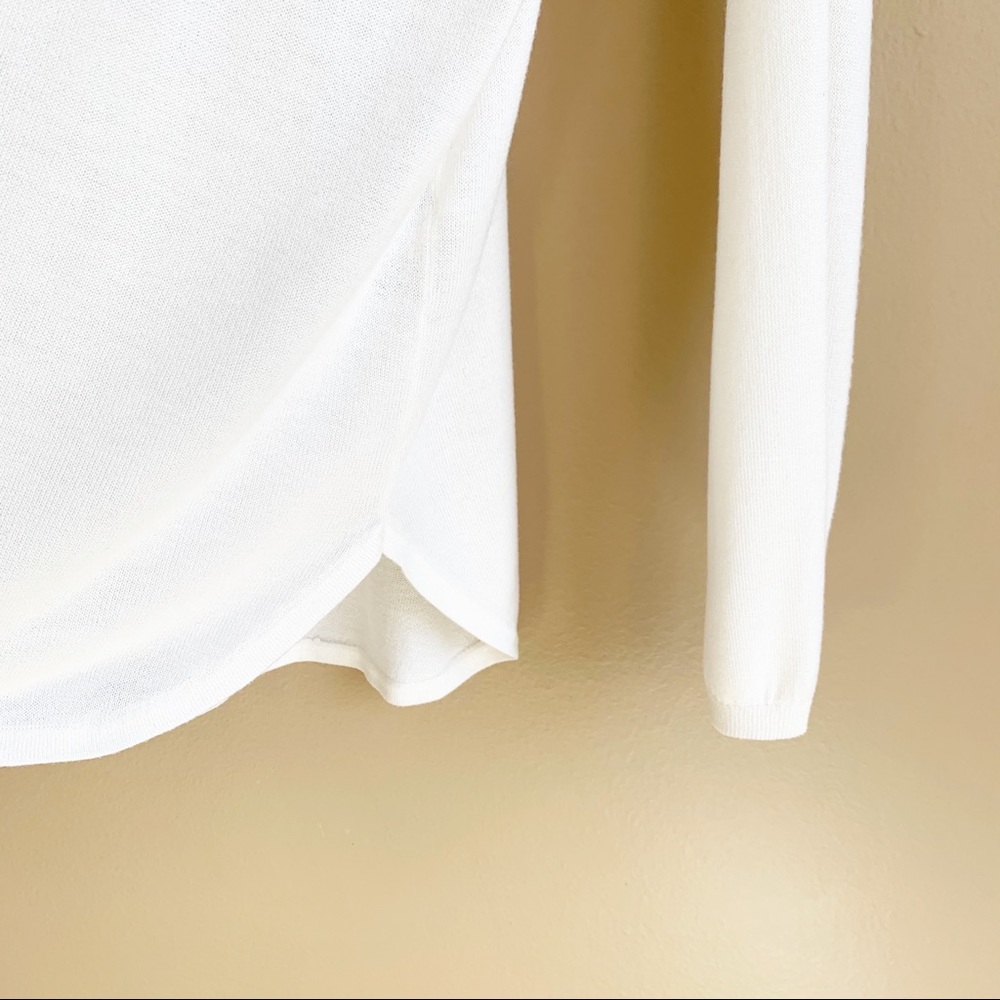 FOREVER 21 Cream Lightweight Sweater Long Sleeve M - Picture 5 of 7